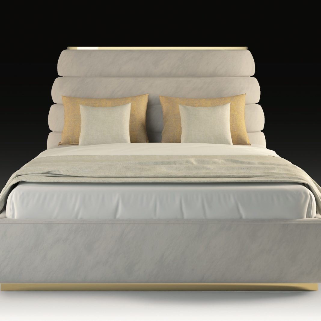Exclusive Nubuck Leather Upholstered Bed
