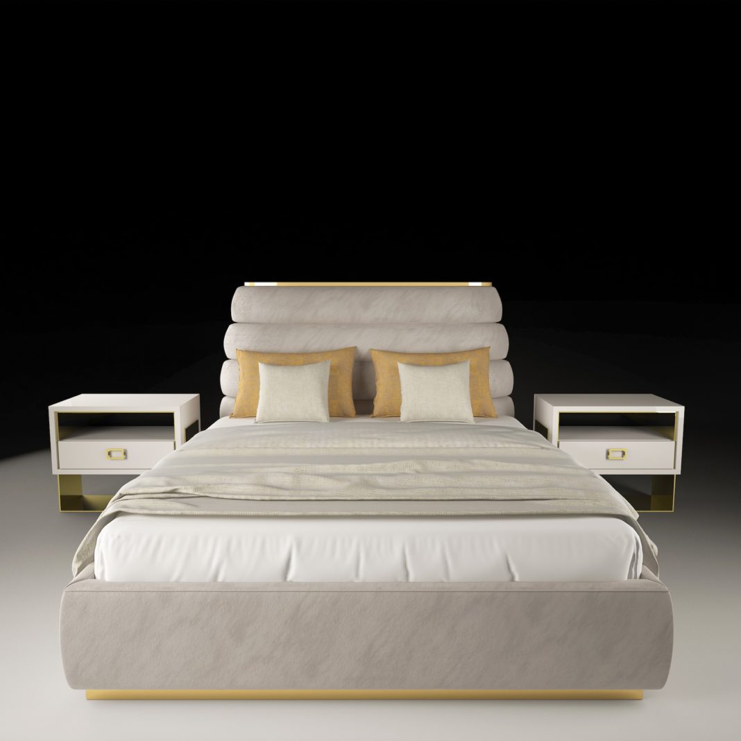 Exclusive Nubuck Leather Upholstered Bed