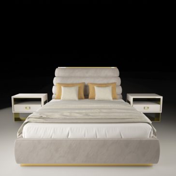 Exclusive Nubuck Leather Upholstered Bed Exclusive Nubuck Leather Upholstered Bed