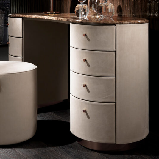 Luxury Nubuck Leather Marble Dressing Table Luxury Nubuck Leather Marble Dressing Table