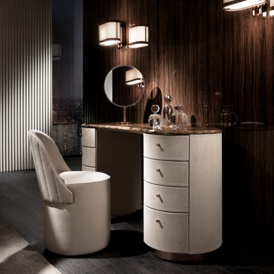 Luxury Nubuck Leather Marble Dressing Table Luxury Nubuck Leather Marble Dressing Table