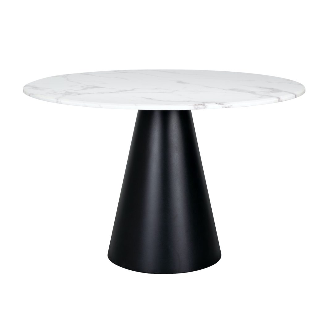 Marble Effect Round Dining Table
