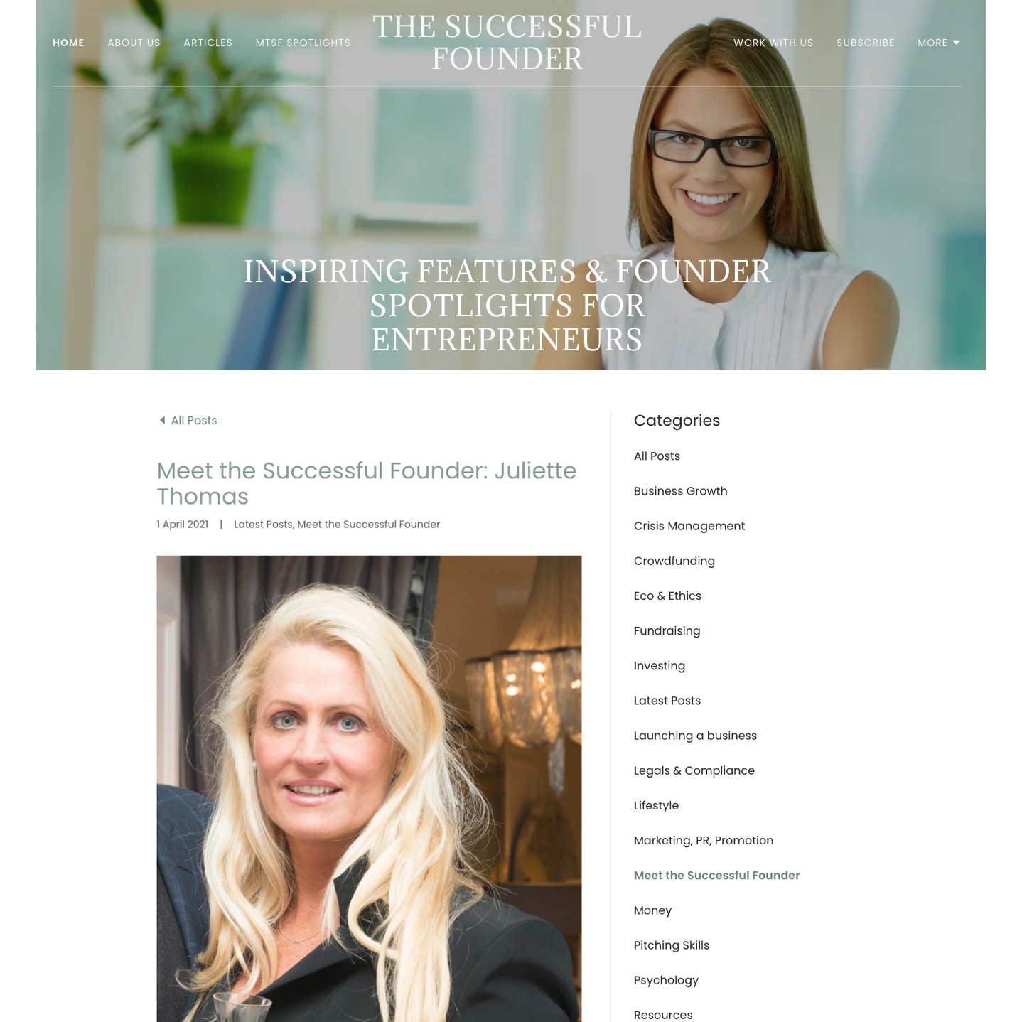 Screenshot of a webpage from 