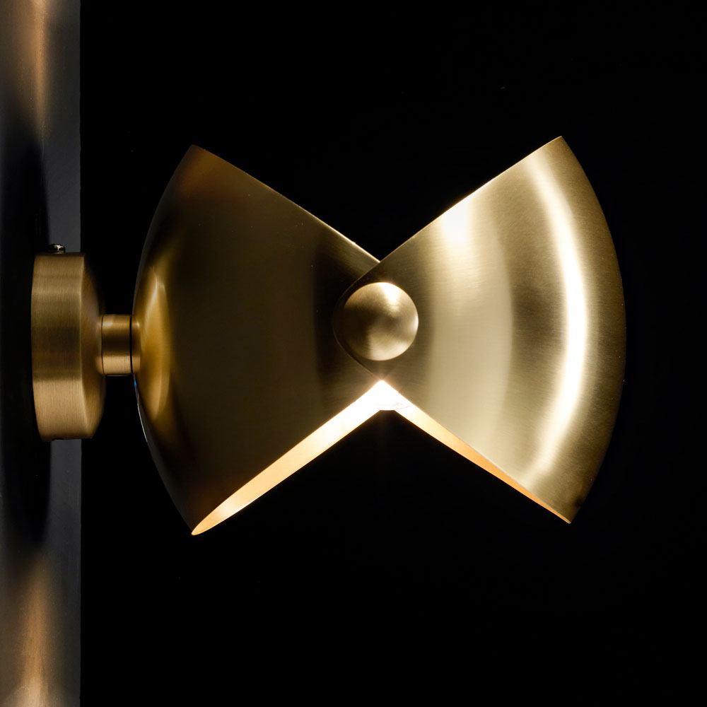 Contemporary Brass Wall Light