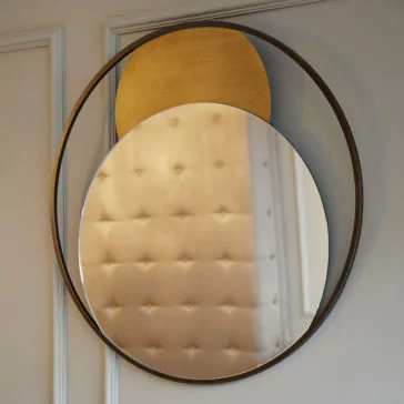 Contemporary Round Offset Mirror Contemporary Round Offset Mirror