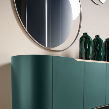 Contemporary Round Offset Mirror Contemporary Round Offset Mirror