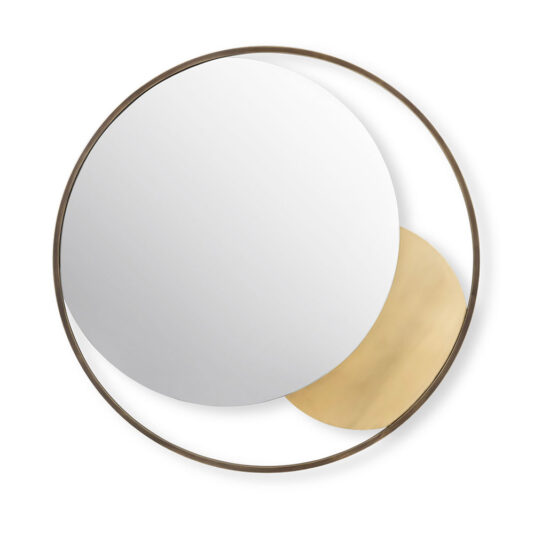 Contemporary Round Offset Mirror