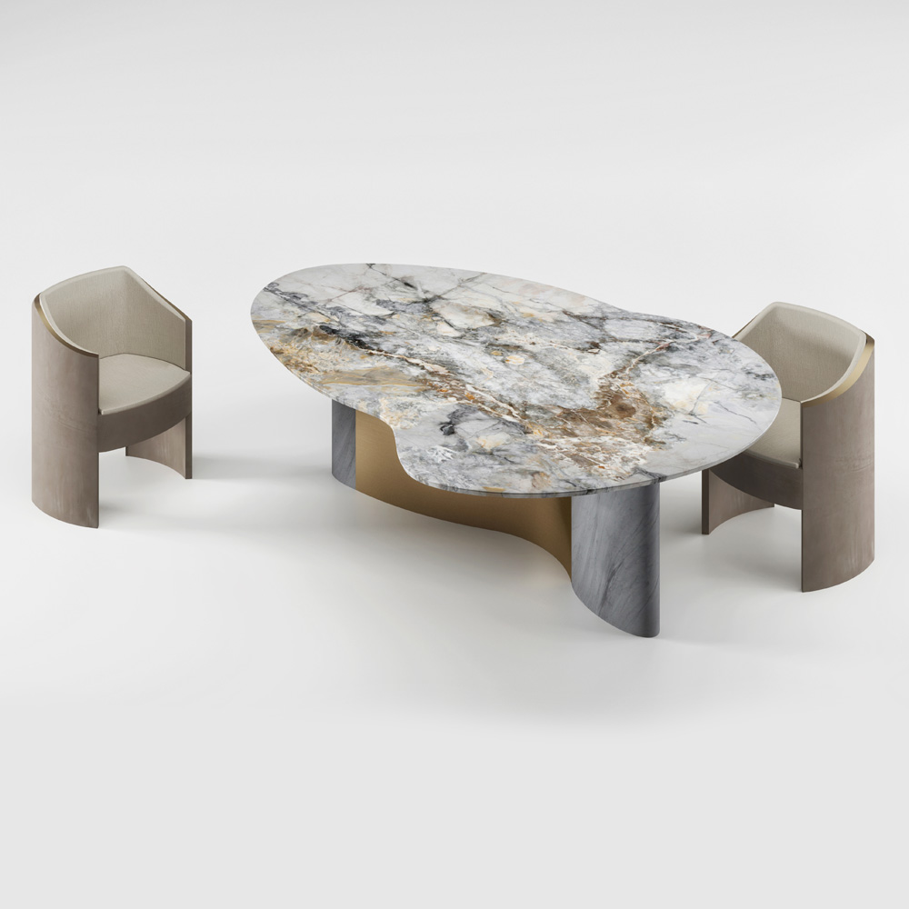 Exclusive Modern Precious Stone Dining Table