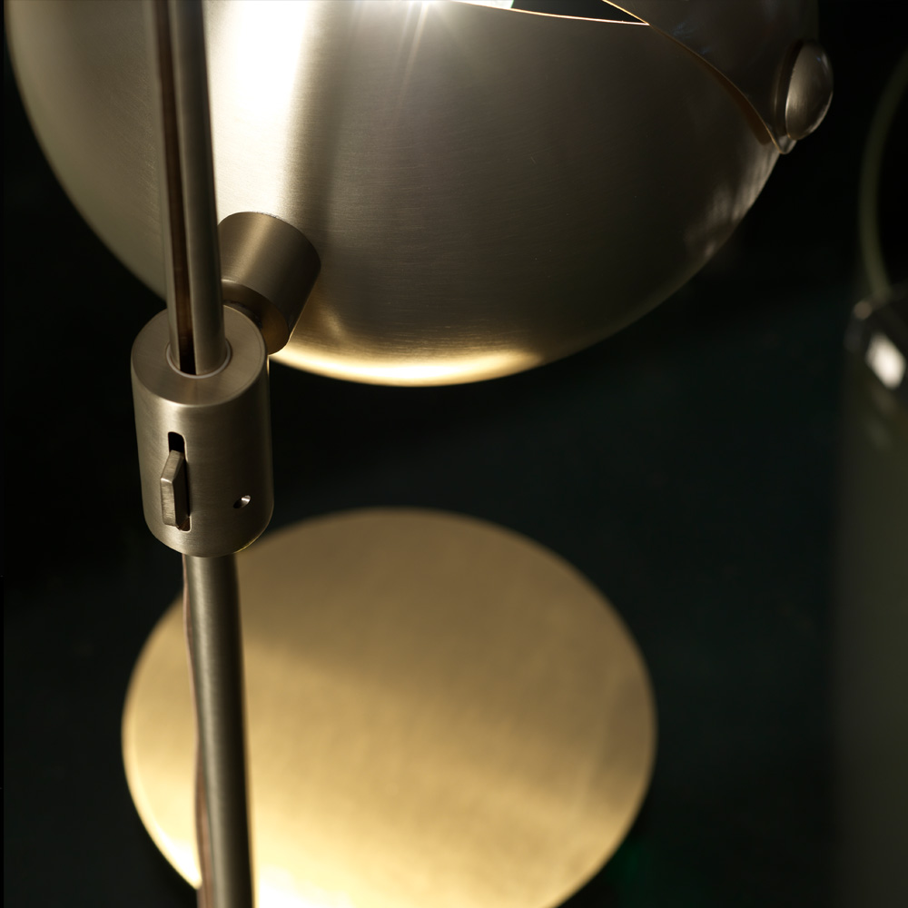 Contemporary Brass Adjustable Table Lamp
