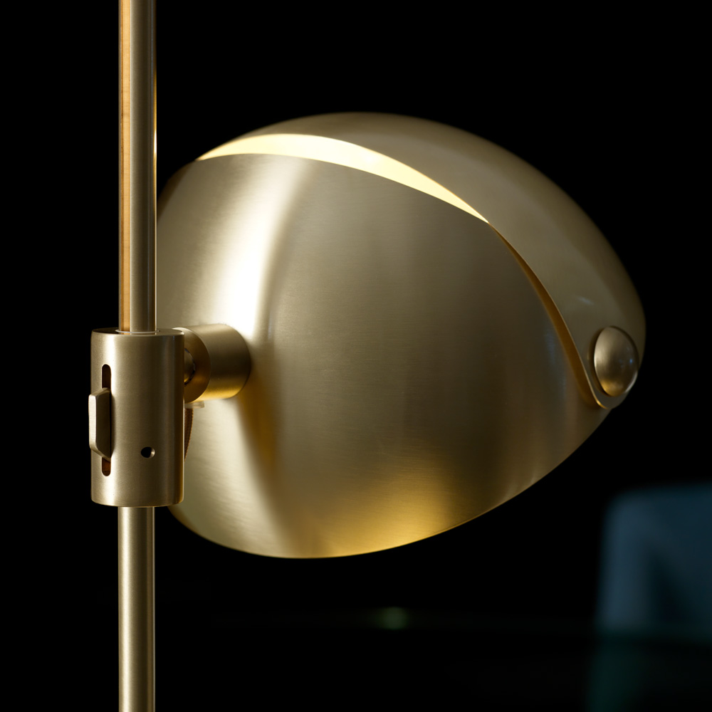 Contemporary Brass Adjustable Table Lamp