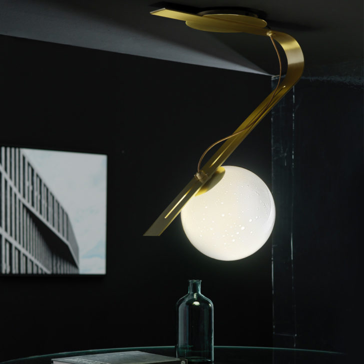 Contemporary Curved Ceiling Light