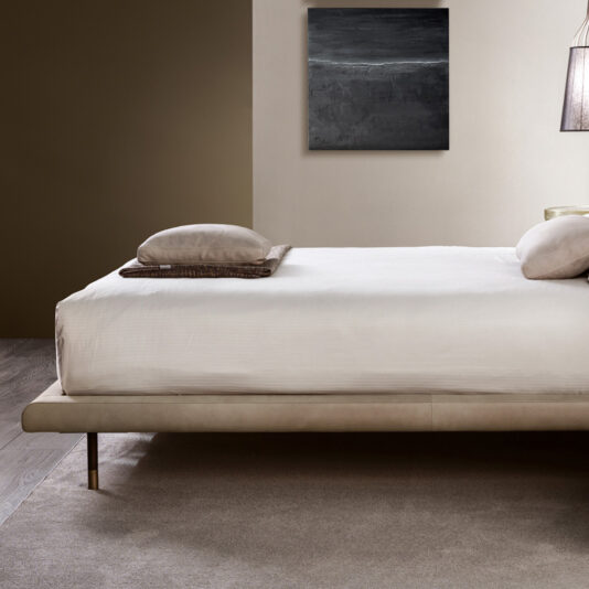 Contemporary Bed With Extended Headboard Contemporary Bed With Extended Headboard