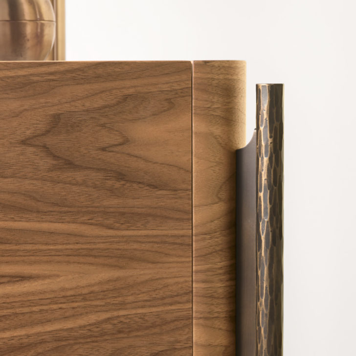 Contemporary Walnut Wooden Sideboard