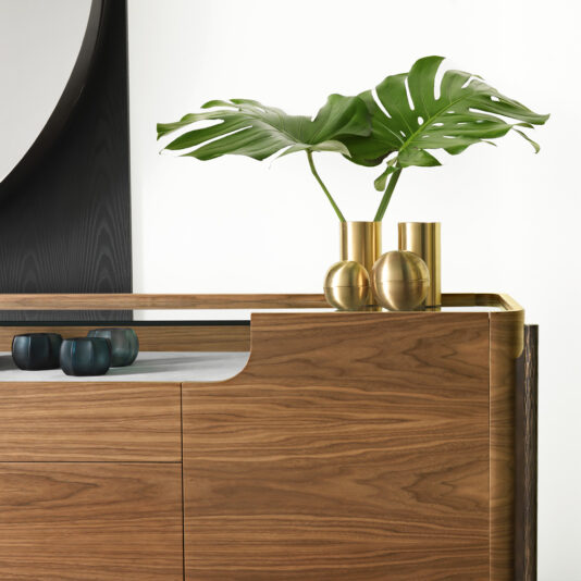 Contemporary Walnut Wooden Sideboard Contemporary Walnut Wooden Sideboard