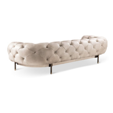 Modern Low Button Upholstered Leather Sofa Modern Low Button Upholstered Leather Sofa
