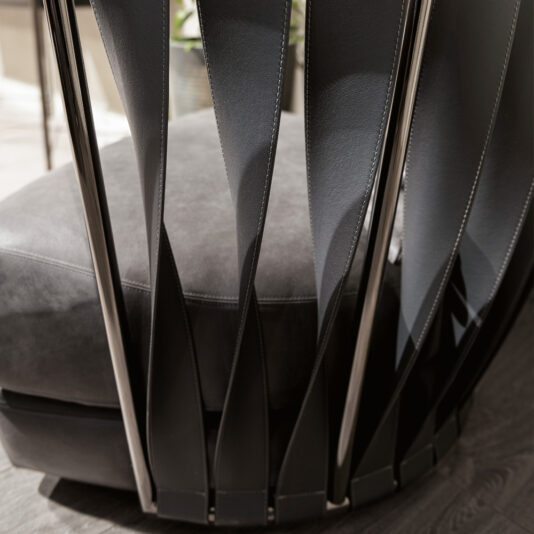 Modern Leather Twist Armchair Modern Leather Twist Armchair