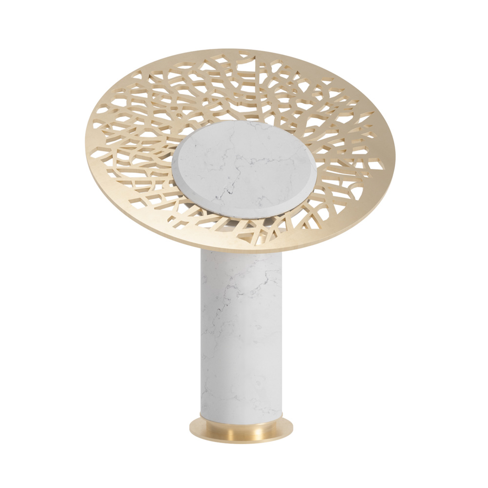 Modern Marble And Brass Table Lamp