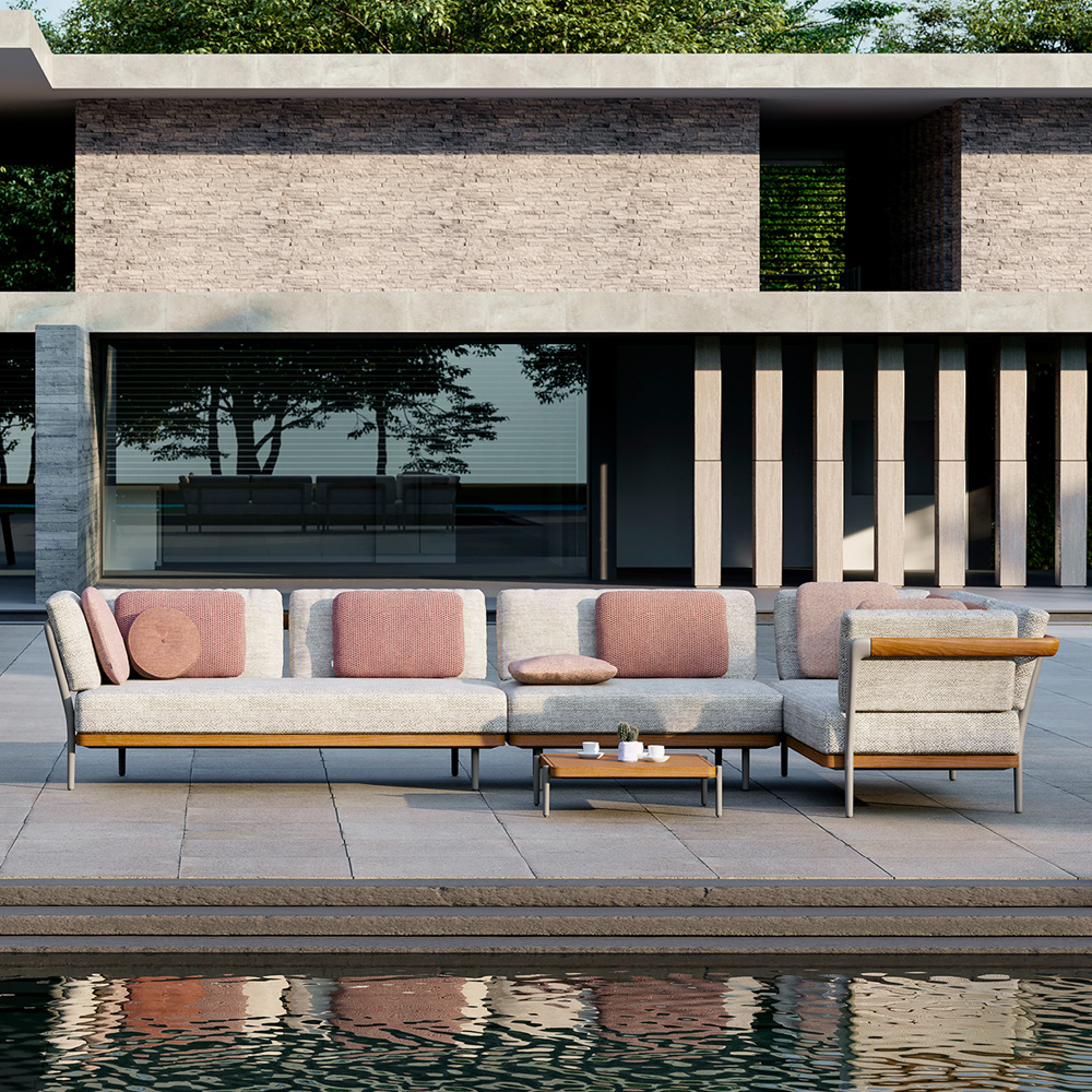Contemporary Modular Corner Outdoor Sofa