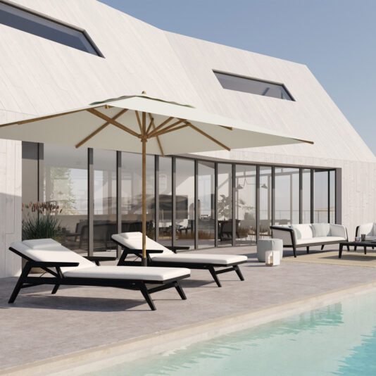 Luxury Dark Teak Sun Lounger