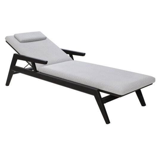 Luxury Dark Teak Sun Lounger
