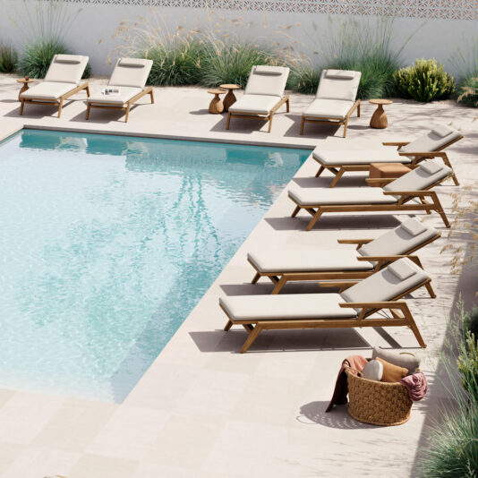 Luxury Teak Sun Lounger