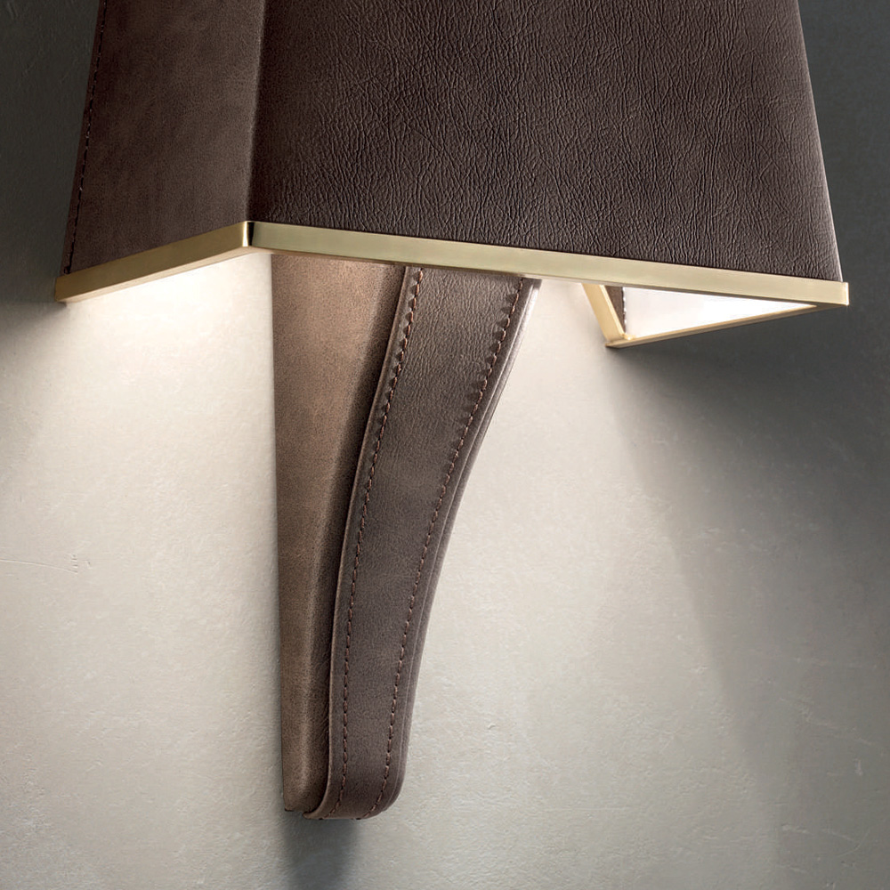 Contemporary Faux Leather Wall Light