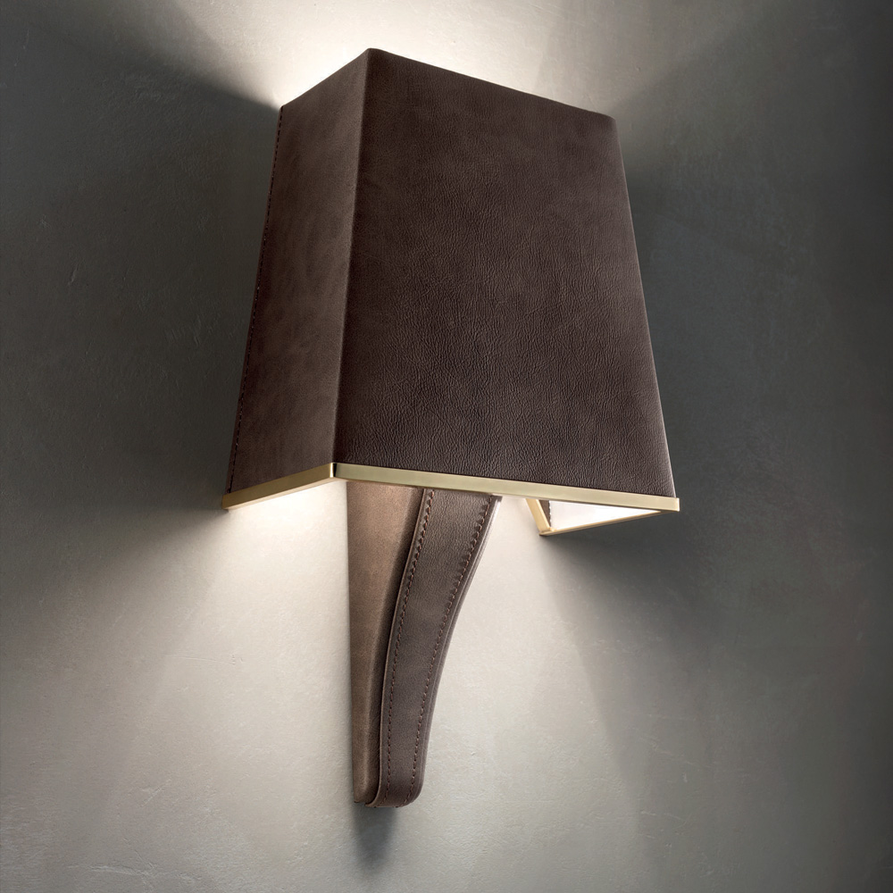 Contemporary Faux Leather Wall Light
