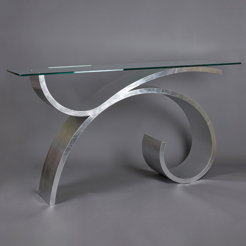 Exclusive Silver Leaf Console Table