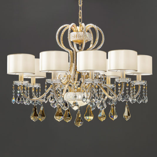 Classic Crystal Chandelier With Shades