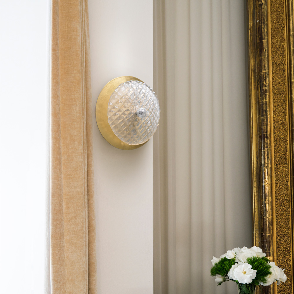Exclusive White Murano Glass Wall Lamp