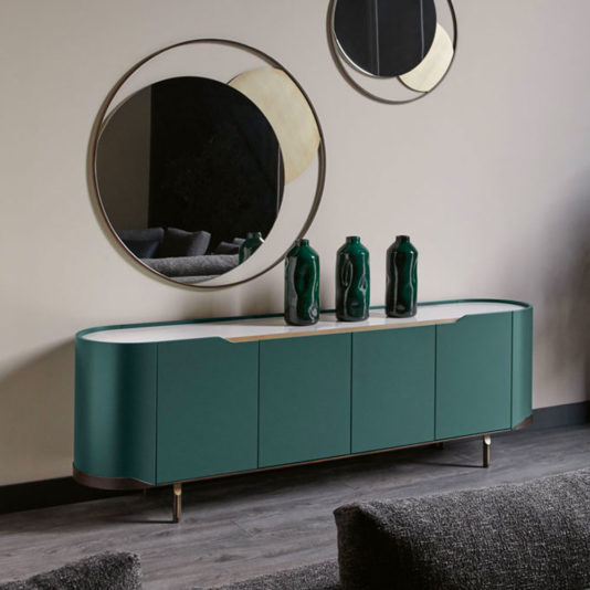 Large Modern Curved Buffet Sideboard