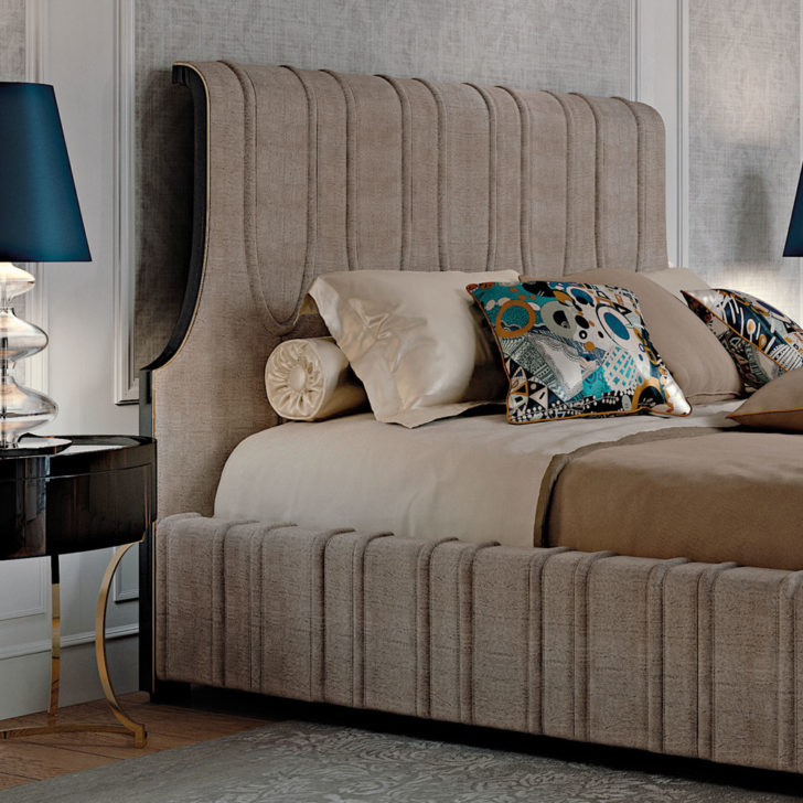 Luxury Italian Leather Upholstered Bed