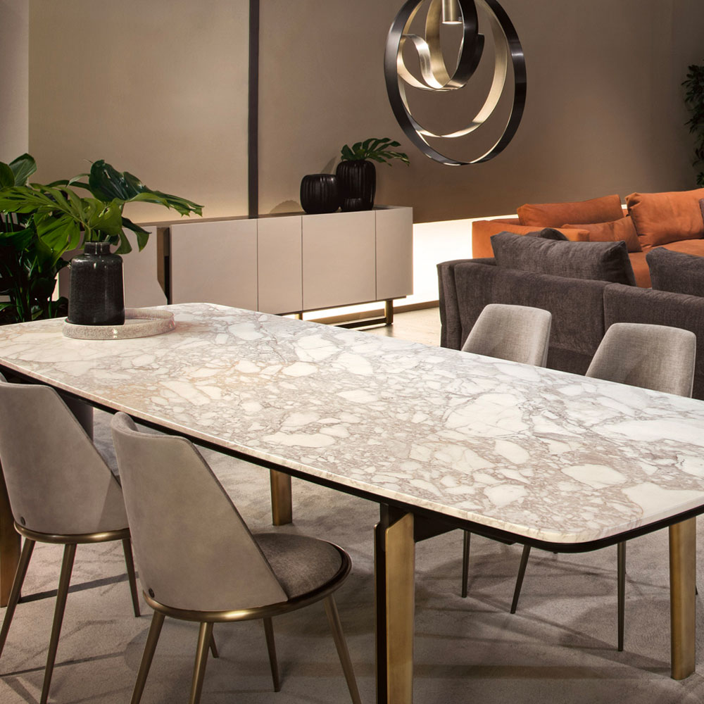 Modern Rectangular Marble Dining Table
