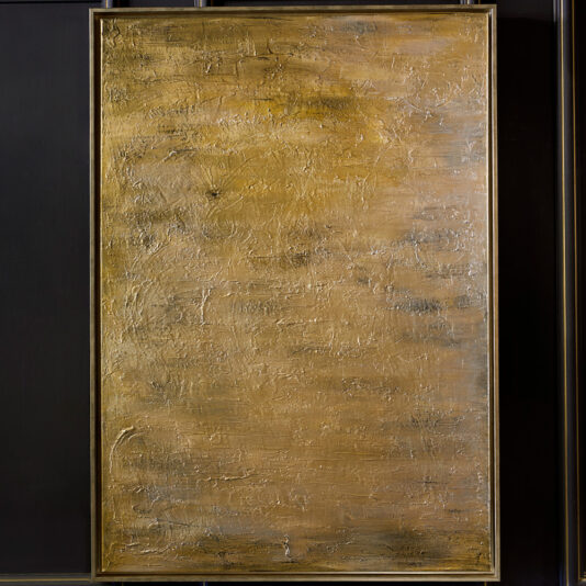 This rectangular abstract painting, part of the 