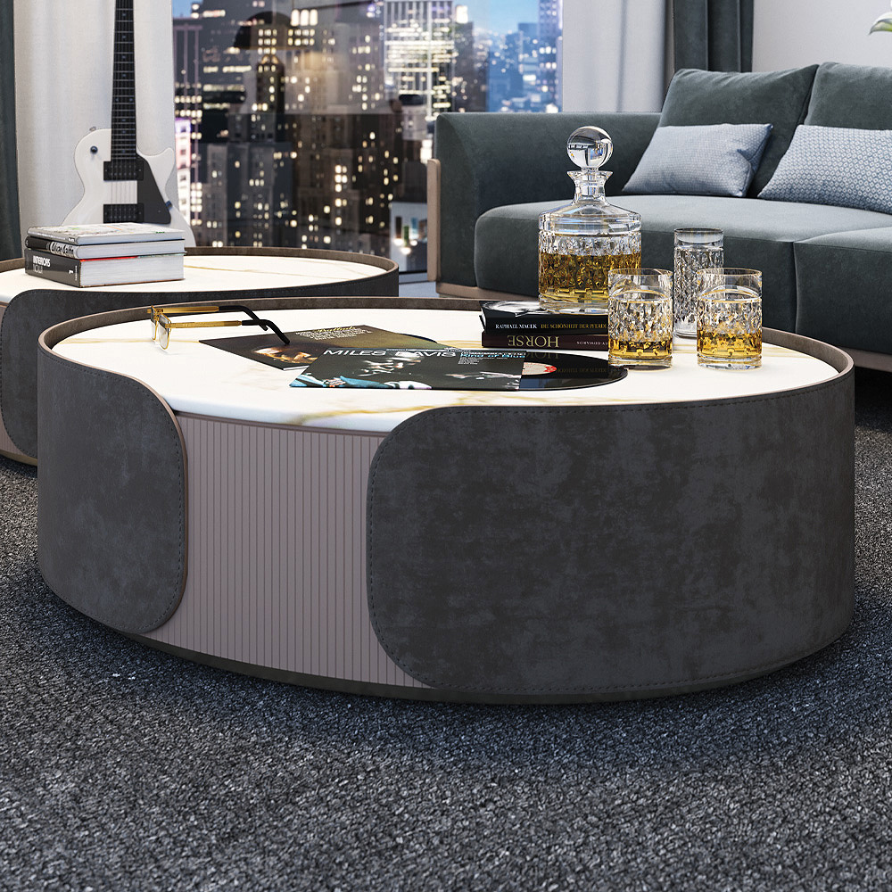 Contemporary Oval Coffee Table