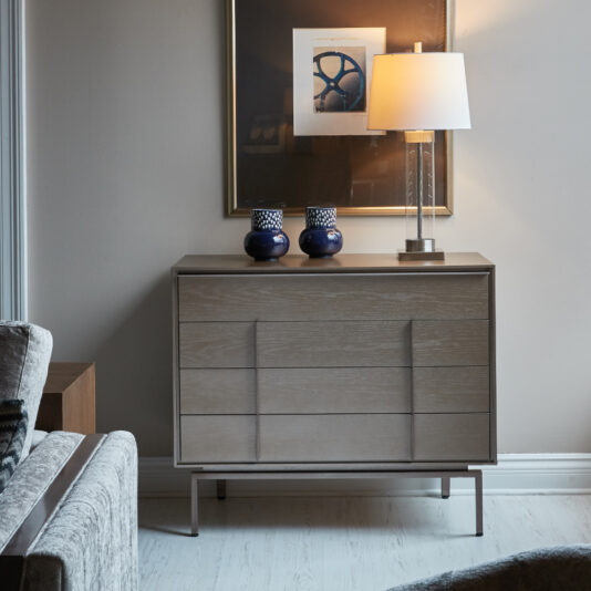 Modern Elegant Chest Of Drawers A modern elegant interior featuring the sleek