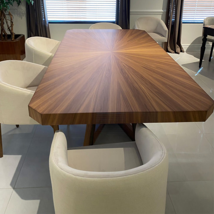 Luxury Walnut Veneer Dining Table