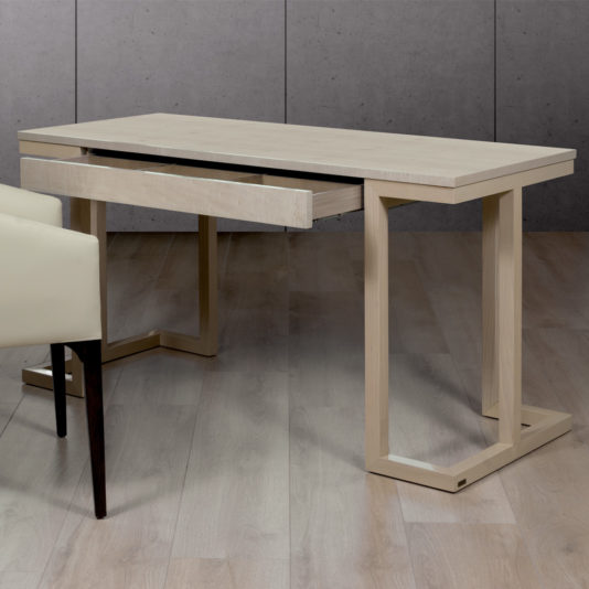 Modern Maple Veneer Desk With Drawer