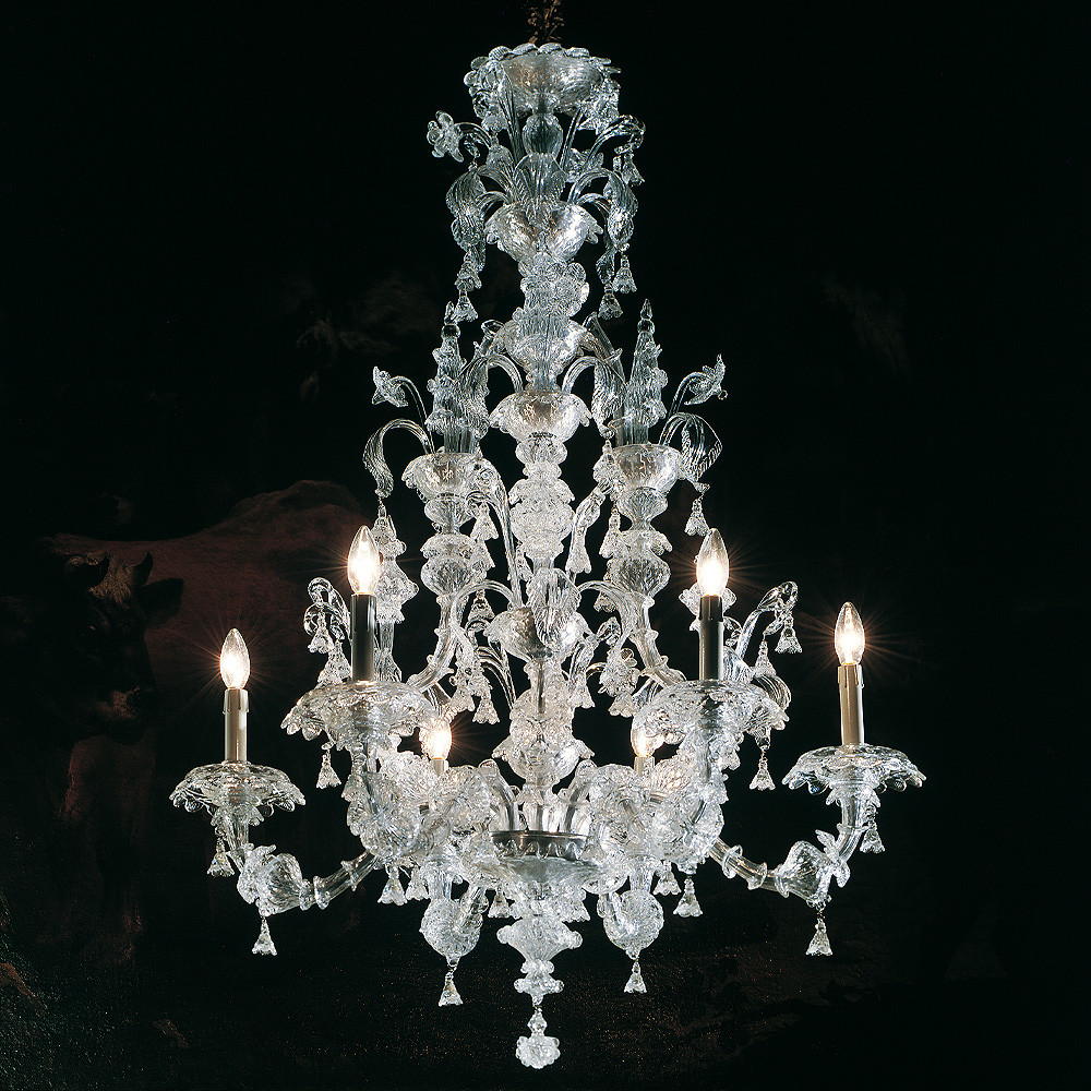 Traditional Clear Glass Chandelier