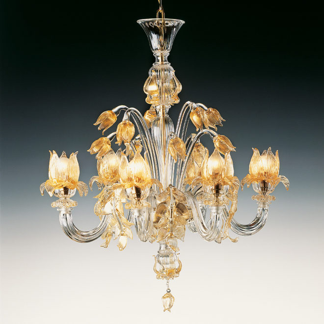 Illuminate Your Space with a Classic Floral Gold Chandelier