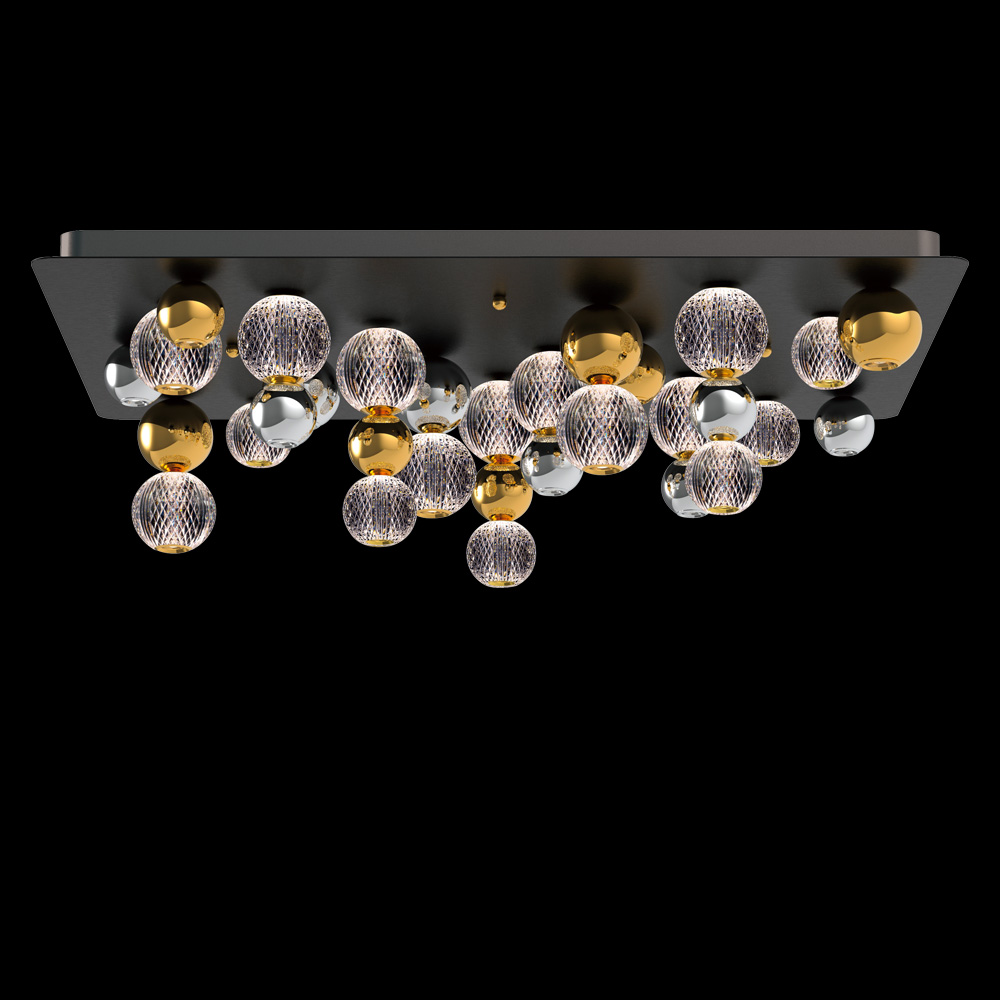 Luxury Gold And Silver Ceiling Light Cluster