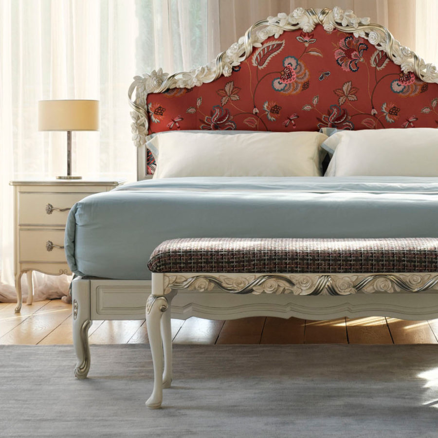 Ornate Classic Style Upholstered Bed - Juliettes Interiors