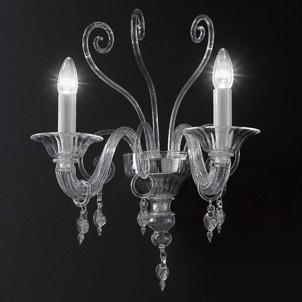 Traditional Clear Glass Wall Light
