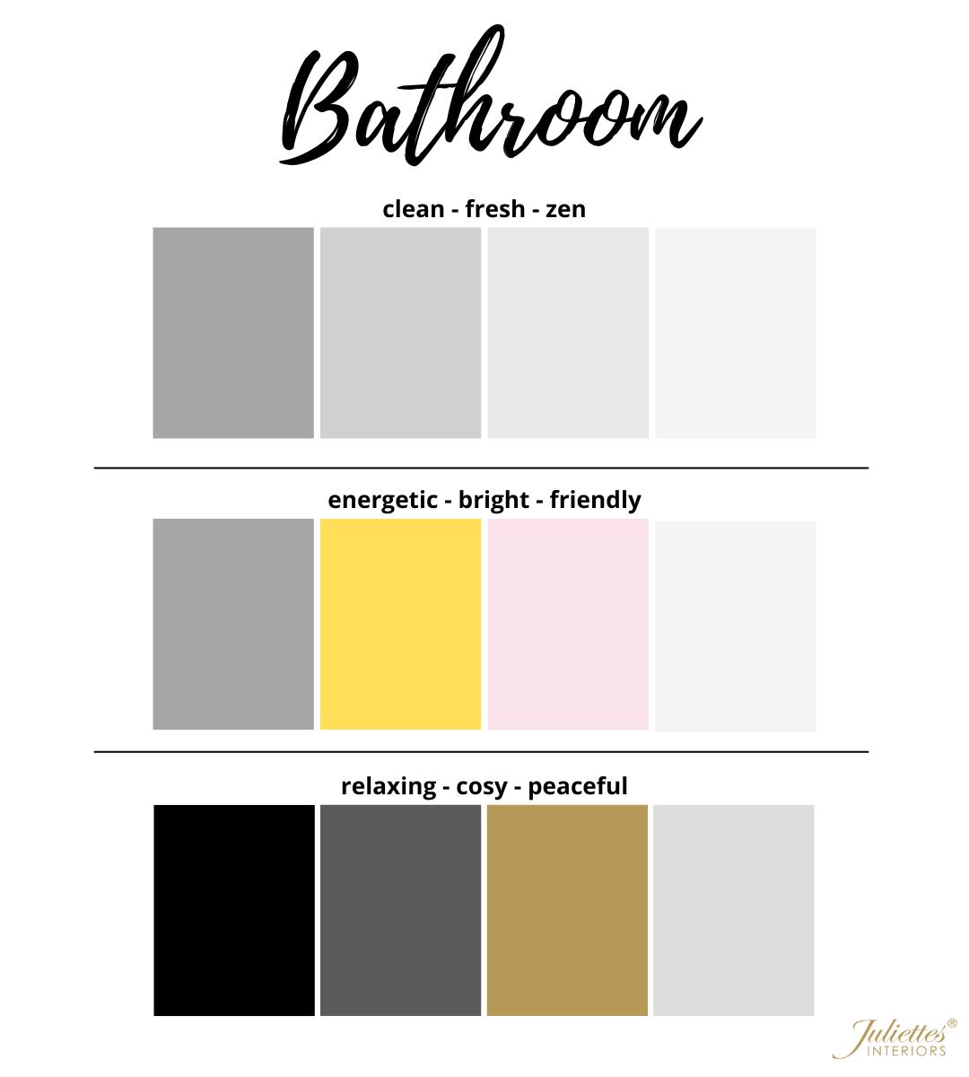 Bathroom colour palette