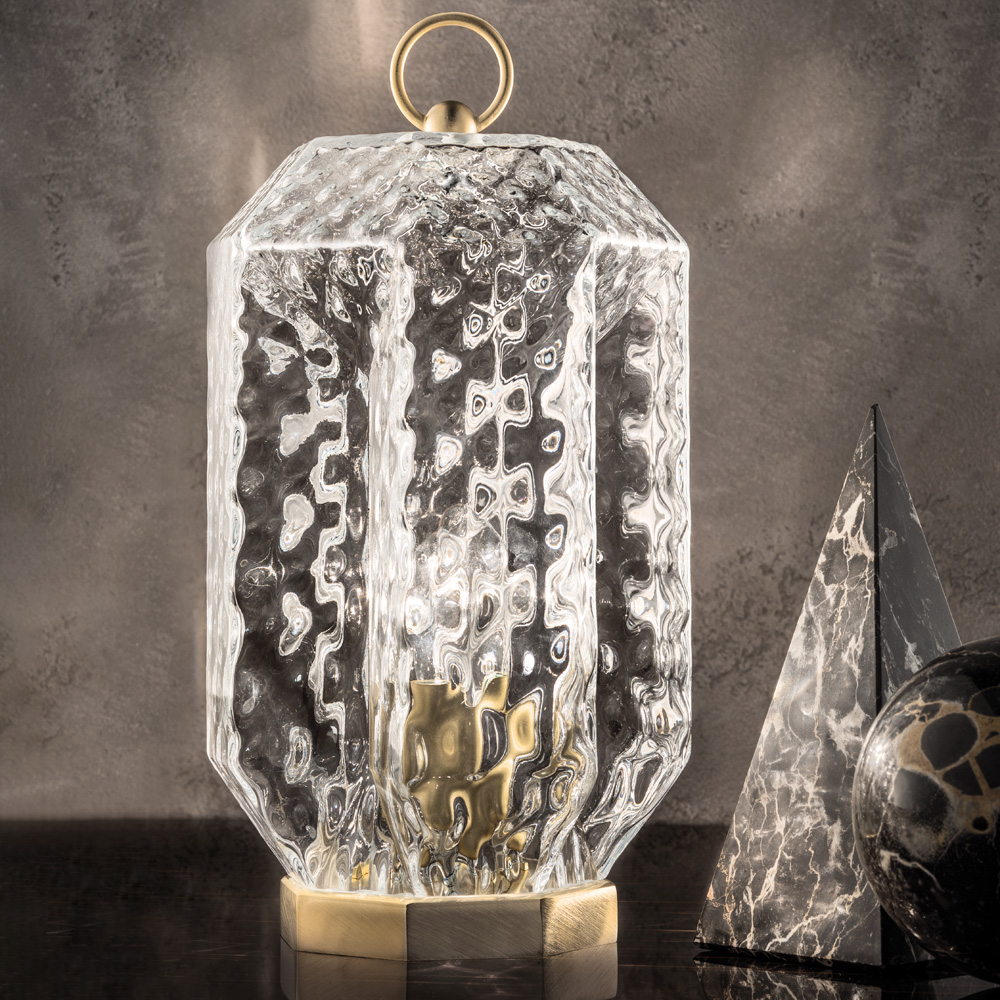 Lantern Style Murano Glass Lamp