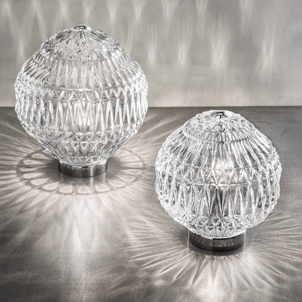 Round Murano Glass Table Lamp