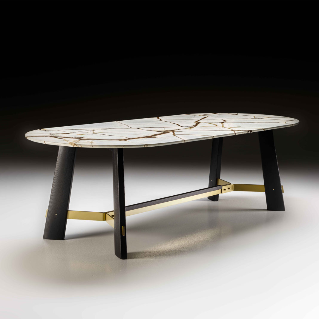 Contemporary Oval Quartz Dining Table