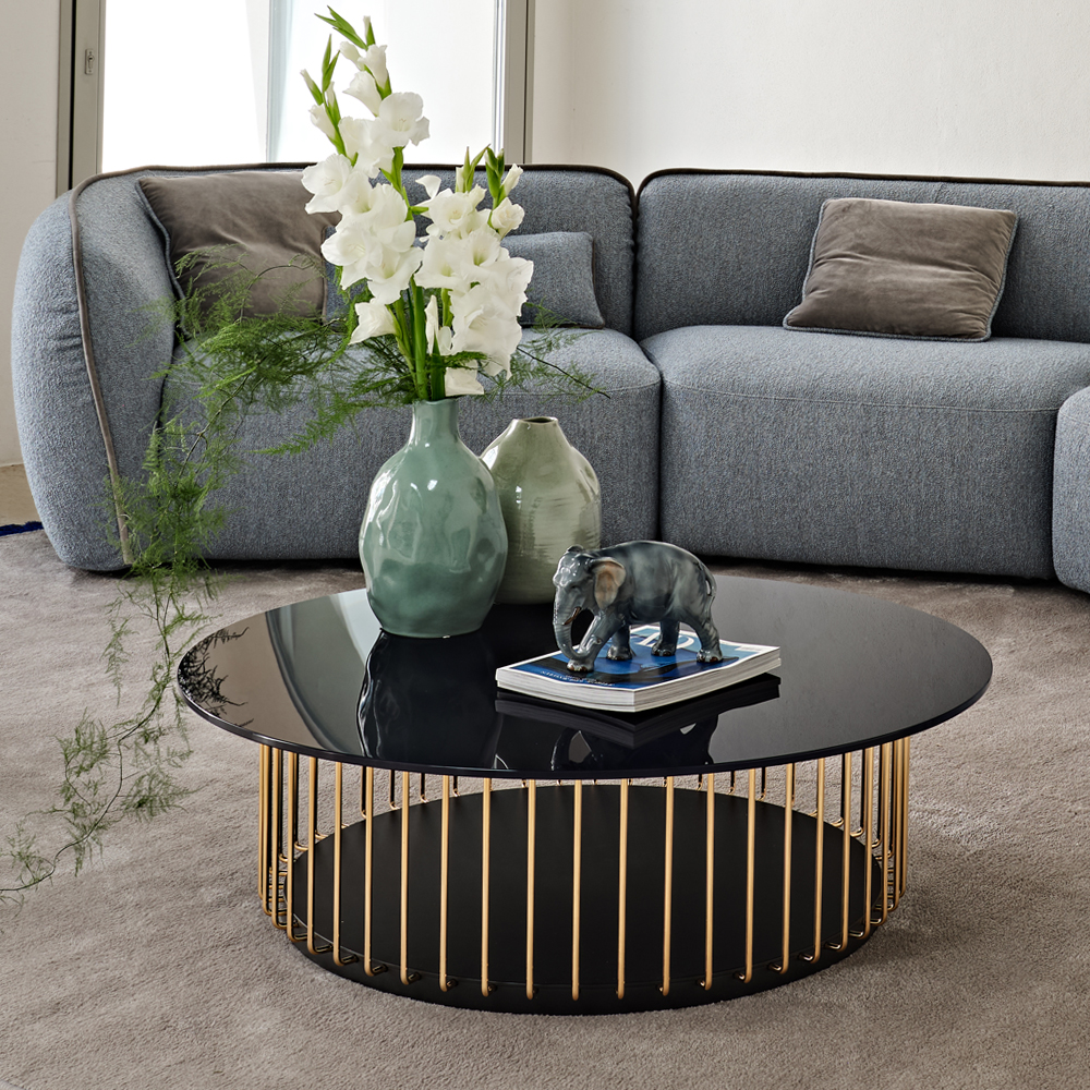 Contemporary Round Glass Coffee Table