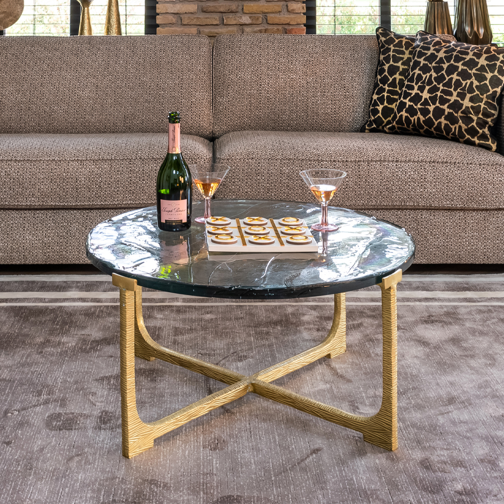 Modern Round Glass Coffee Table