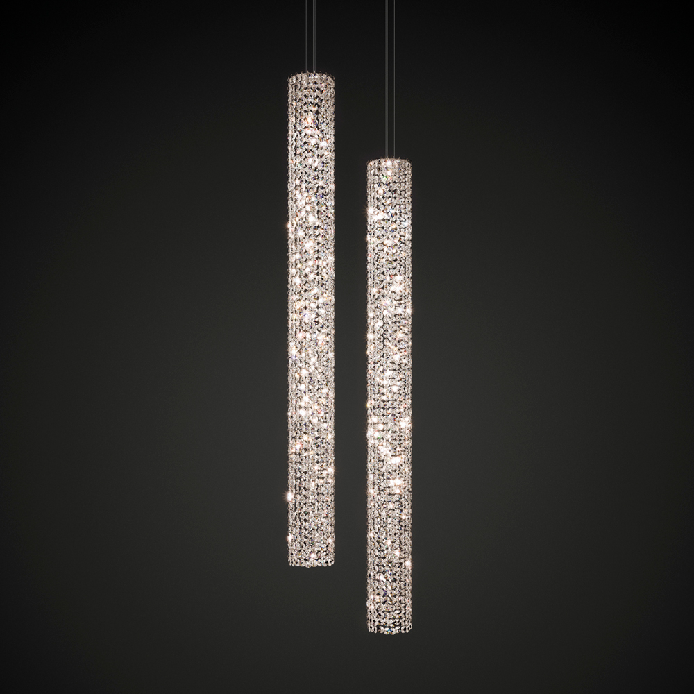 Luxury Vertical Crystal LED Chandelier